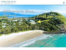 Tablet Screenshot of coral-sea-villas.com.au